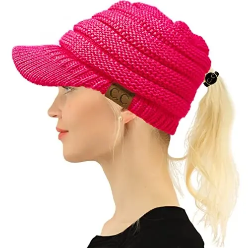 C.C Hatsandscarf Exclusives Women's Ribbed Knit Hat with Brim (YJ-131)(YJ-2023) - 2