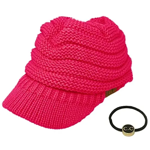 C.C Hatsandscarf Exclusives Women's Ribbed Knit Hat with Brim (YJ-131)(YJ-2023) - 4