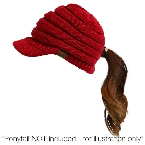 C.C Hatsandscarf Exclusives Women's Ribbed Knit Hat with Brim (YJ-131)(YJ-2023) - 3