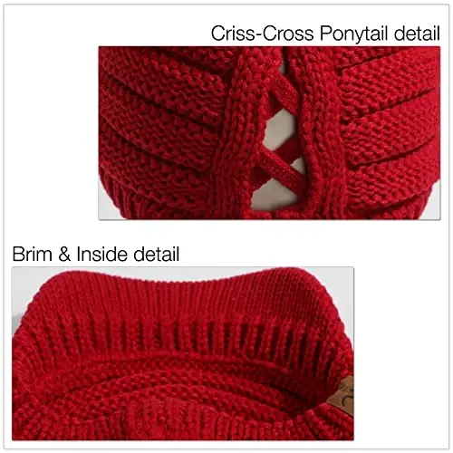 C.C Hatsandscarf Exclusives Women's Ribbed Knit Hat with Brim (YJ-131)(YJ-2023) - 4