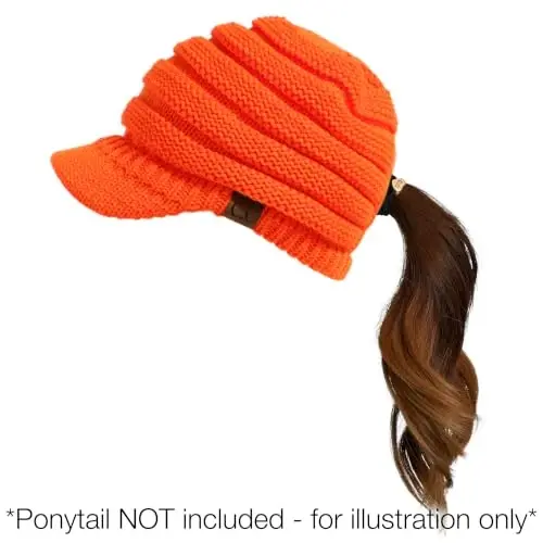 C.C Hatsandscarf Exclusives Women's Ribbed Knit Hat with Brim (YJ-131)(YJ-2023) - 3