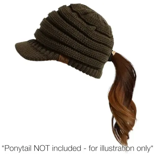 C.C Hatsandscarf Exclusives Women's Ribbed Knit Hat with Brim (YJ-131)(YJ-2023) - 3