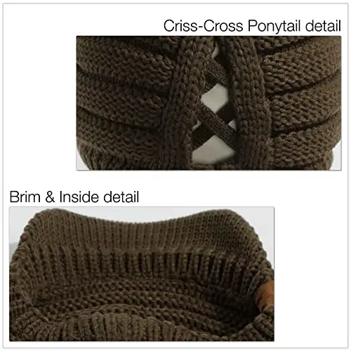 C.C Hatsandscarf Exclusives Women's Ribbed Knit Hat with Brim (YJ-131)(YJ-2023) - 4