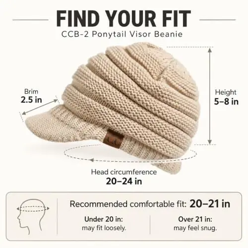 C.C Hatsandscarf Exclusives Women's Ribbed Knit Hat with Brim (YJ-131)(YJ-2023) - 5