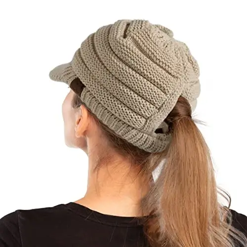 C.C Hatsandscarf Exclusives Женская шапка в рубчик с отворотом (YJ-131)(YJ-2023) - CHEVEUX CORP.