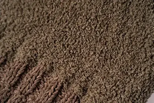 C.C Thick Cable Knit Faux Fuzzy Fur Pom Fleece Lined Skull Cap Cuff Beanie - 2