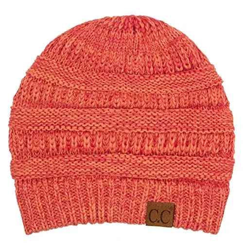 CC Classic Winter Fall Trendy Chunky Stretchy Cable Knit Beanie Hat - 1