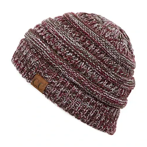 CC Classic Winter Fall Trendy Chunky Stretchy Cable Knit Beanie Hat - CC