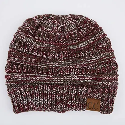CC Classic Winter Fall Trendy Chunky Stretchy Cable Knit Beanie Hat - CC (1)