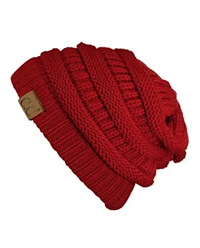 C.C Trendy Warm Chunky Soft Stretch Cable Knit Beanie - 2