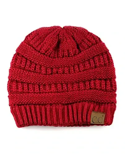 C.C Trendy Warm Chunky Soft Stretch Cable Knit Beanie - 1
