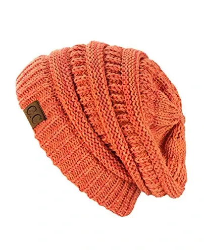 C.C Trendy Warm Chunky Soft Stretch Cable Knit Beanie 
