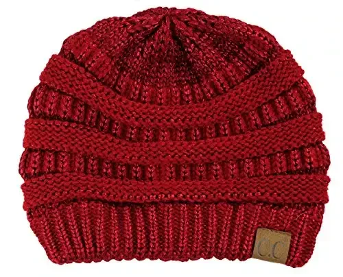 C.C Trendy Warm Chunky Soft Stretch Cable Knit Beanie 