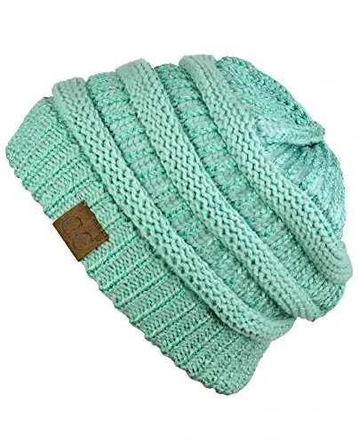 C.C Trendy Warm Chunky Soft Stretch Cable Knit Beanie - 2