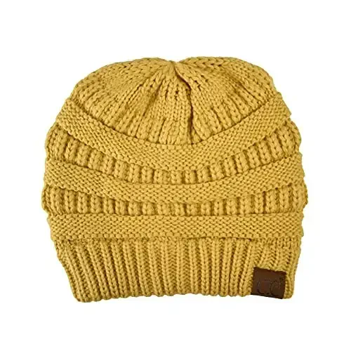 C.C Trendy Warm Chunky Soft Stretch Cable Knit Beanie 