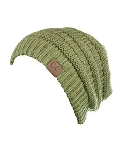 C.C Trendy Warm Chunky Soft Stretch Cable Knit Beanie - 3