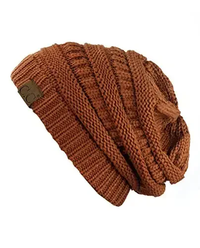 C.C Trendy Warm Chunky Soft Stretch Cable Knit Beanie 