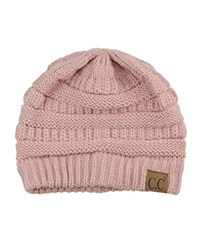C.C Trendy Warm Chunky Soft Stretch Cable Knit Beanie - 4