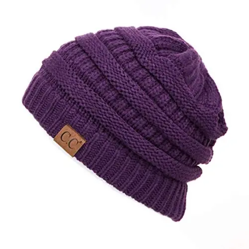 C.C Trendy Warm Chunky Soft Stretch Cable Knit Beanie - C.C