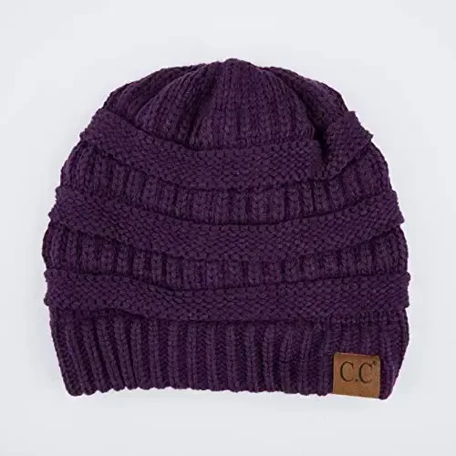 C.C Trendy Warm Chunky Soft Stretch Cable Knit Beanie - 2