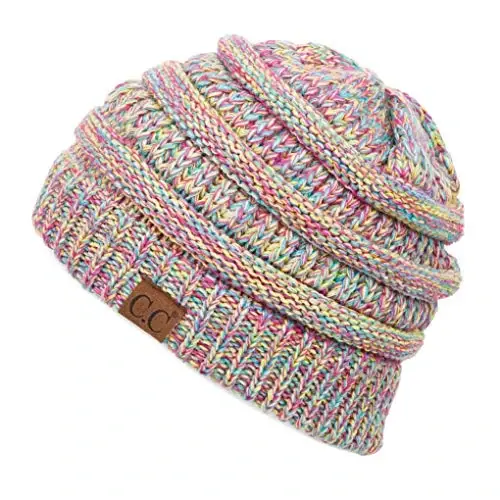 C.C Trendy Warm Chunky Soft Stretch Cable Knit Beanie - C.C