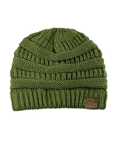 C.C Trendy Warm Chunky Soft Stretch Cable Knit Beanie - 4
