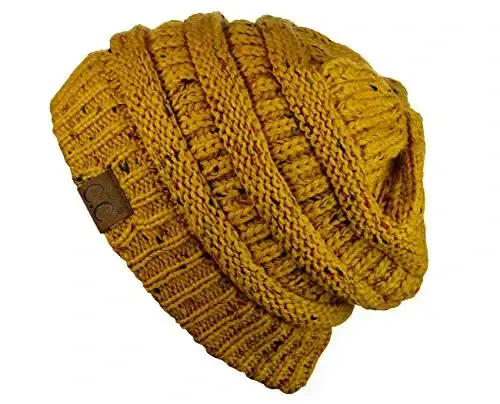 C.C Trendy Warm Chunky Soft Stretch Cable Knit Beanie - 3