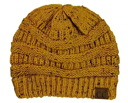 C.C Trendy Warm Chunky Soft Stretch Cable Knit Beanie - C.C