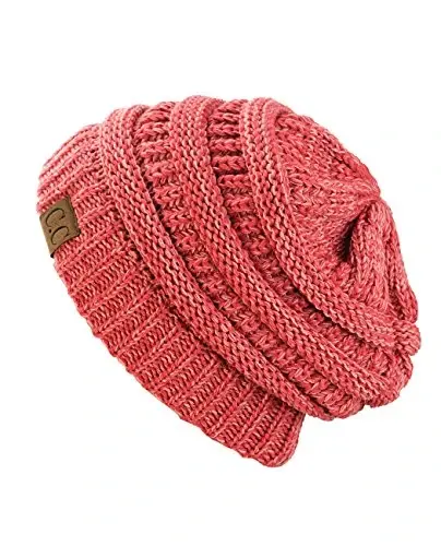 C.C Trendy Warm Chunky Soft Stretch Cable Knit Beanie 