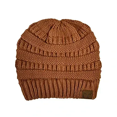 C.C Trendy Warm Chunky Soft Stretch Cable Knit Beanie 