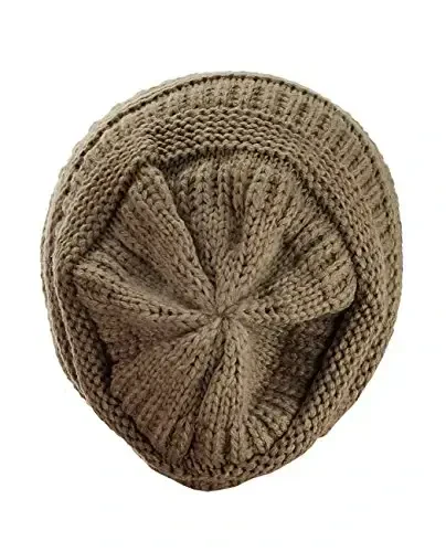 C.C Trendy Warm Chunky Soft Stretch Cable Knit Beanie - 3