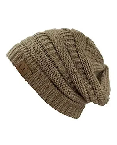 C.C Trendy Warm Chunky Soft Stretch Cable Knit Beanie 