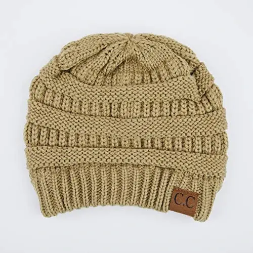 C.C Trendy Warm Chunky Soft Stretch Cable Knit Beanie - 2