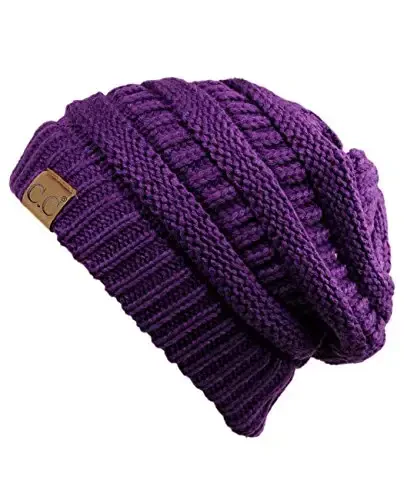 C.C Trendy Warm Chunky Soft Stretch Cable Knit Beanie 