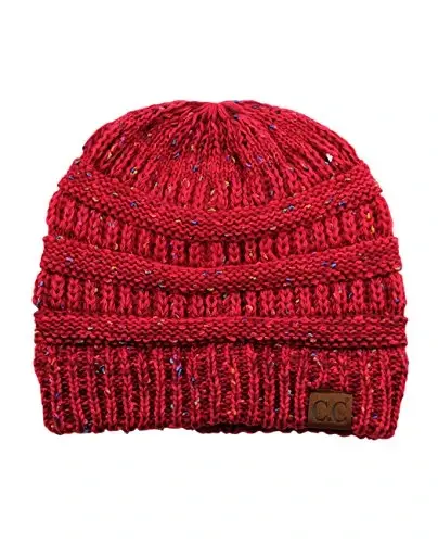 C.C Trendy Warm Chunky Soft Stretch Cable Knit Beanie - C.C