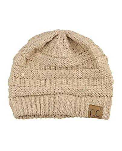 C.C Trendy Warm Chunky Soft Stretch Cable Knit Beanie - 4