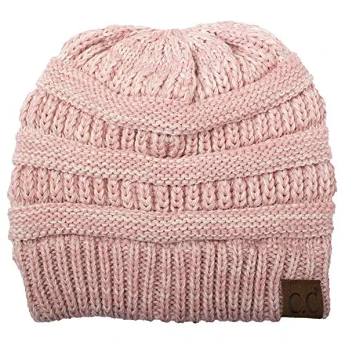 C.C Trendy Warm Chunky Soft Stretch Cable Knit Beanie - C.C
