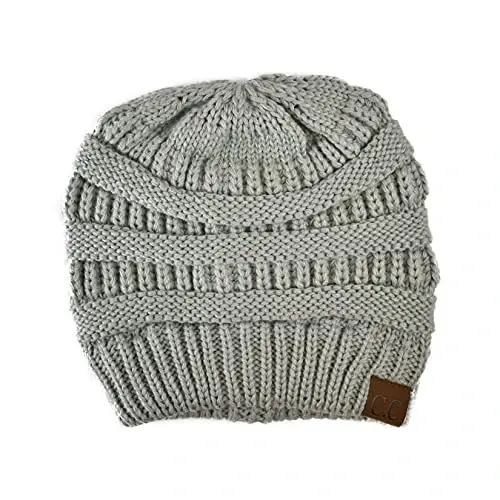 C.C Trendy Warm Chunky Soft Stretch Cable Knit Beanie 