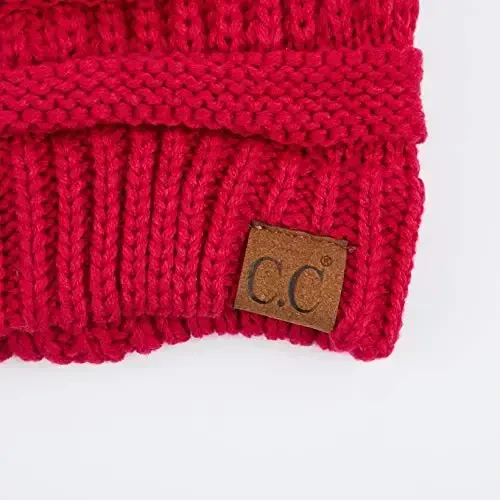 C.C Exclusives Cable Knit Beanie - Thick, Soft & Warm Chunky Beanie Hats - 3