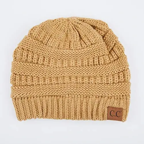 C.C Exclusives Cable Knit Beanie - Thick, Soft & Warm Chunky Beanie Hats (Camel) - C.C (1)