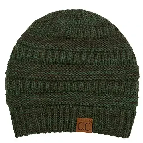 C.C Trendy Warm Chunky Soft Stretch Cable Knit Beanie 