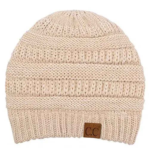 C.C Trendy Warm Chunky Soft Stretch Cable Knit Beanie 