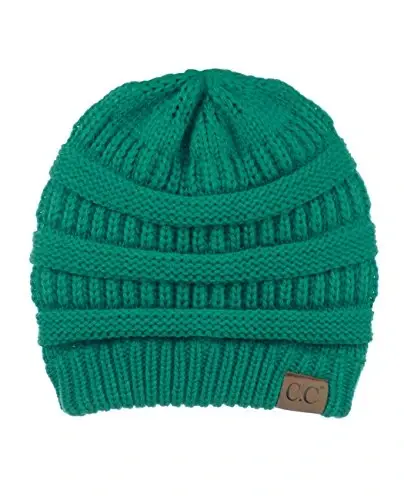 C.C Trendy Warm Chunky Soft Stretch Cable Knit Beanie - 1