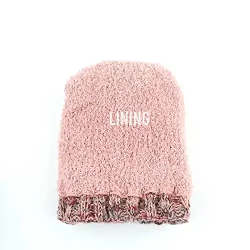 C.C Thick Cable Knit Faux Fuzzy Fur Pom Fleece Lined Skull Cap Cuff Beanie - 3