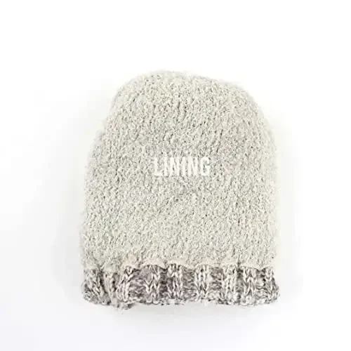 C.C Thick Cable Knit Faux Fuzzy Fur Pom Fleece Lined Skull Cap Cuff Beanie - 3