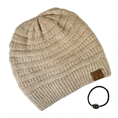 C.C Trendy Warm Chunky Soft Stretch Cable Knit Beanie - 3