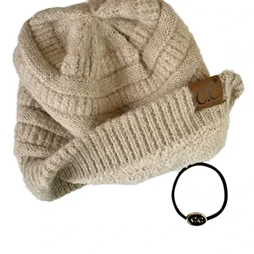 C.C Trendy Warm Chunky Soft Stretch Cable Knit Beanie - 4