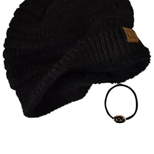 C.C Trendy Warm Chunky Soft Stretch Cable Knit Beanie - 4
