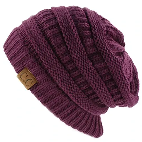 C.C Trendy Warm Chunky Soft Stretch Cable Knit Beanie 