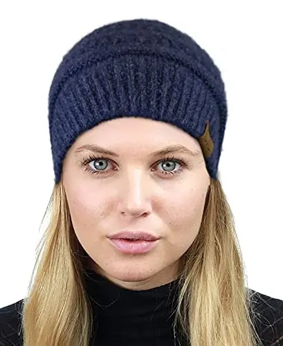 C.C Trendy Warm Chunky Soft Stretch Cable Knit Beanie 